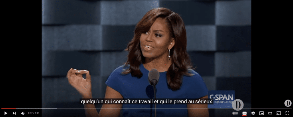 Discours michelle obama