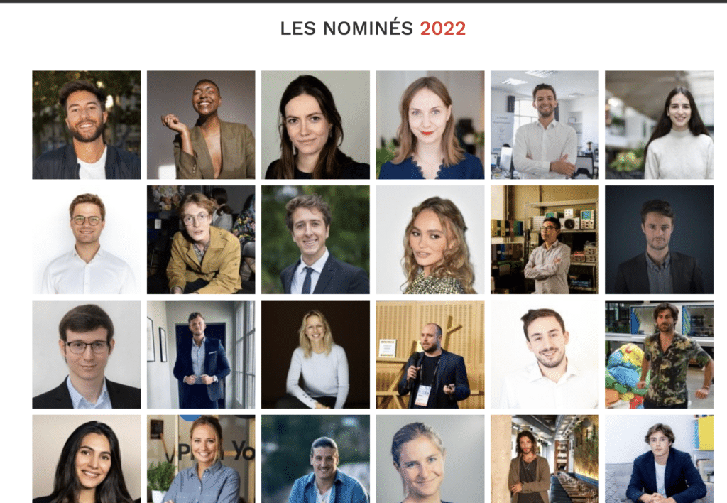 Nominés 2022 du Forbes Under 30